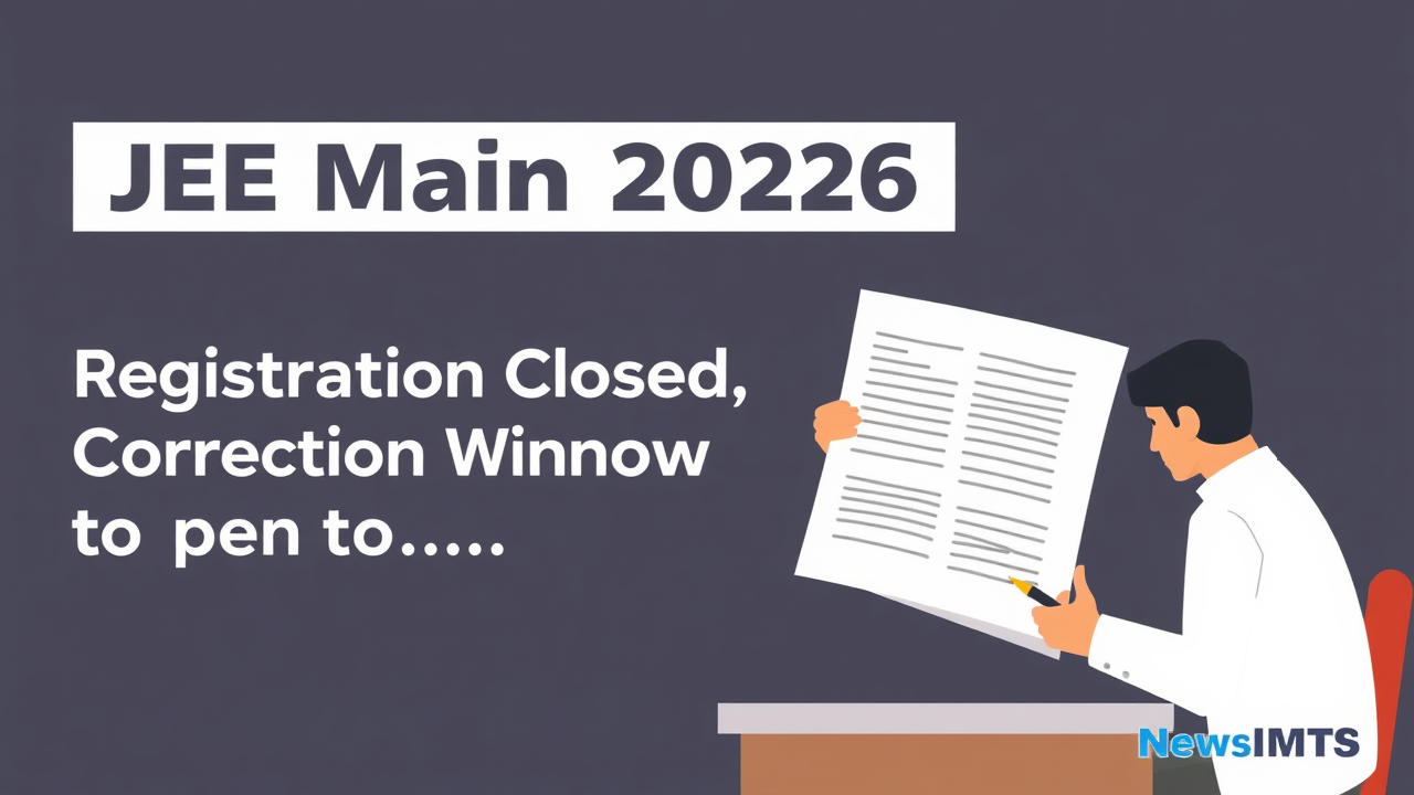 JEE Main 2026 Session 1 Registration Closed, Correction Window to Open on…